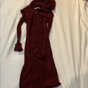 ATHLETA maroon sweater dress